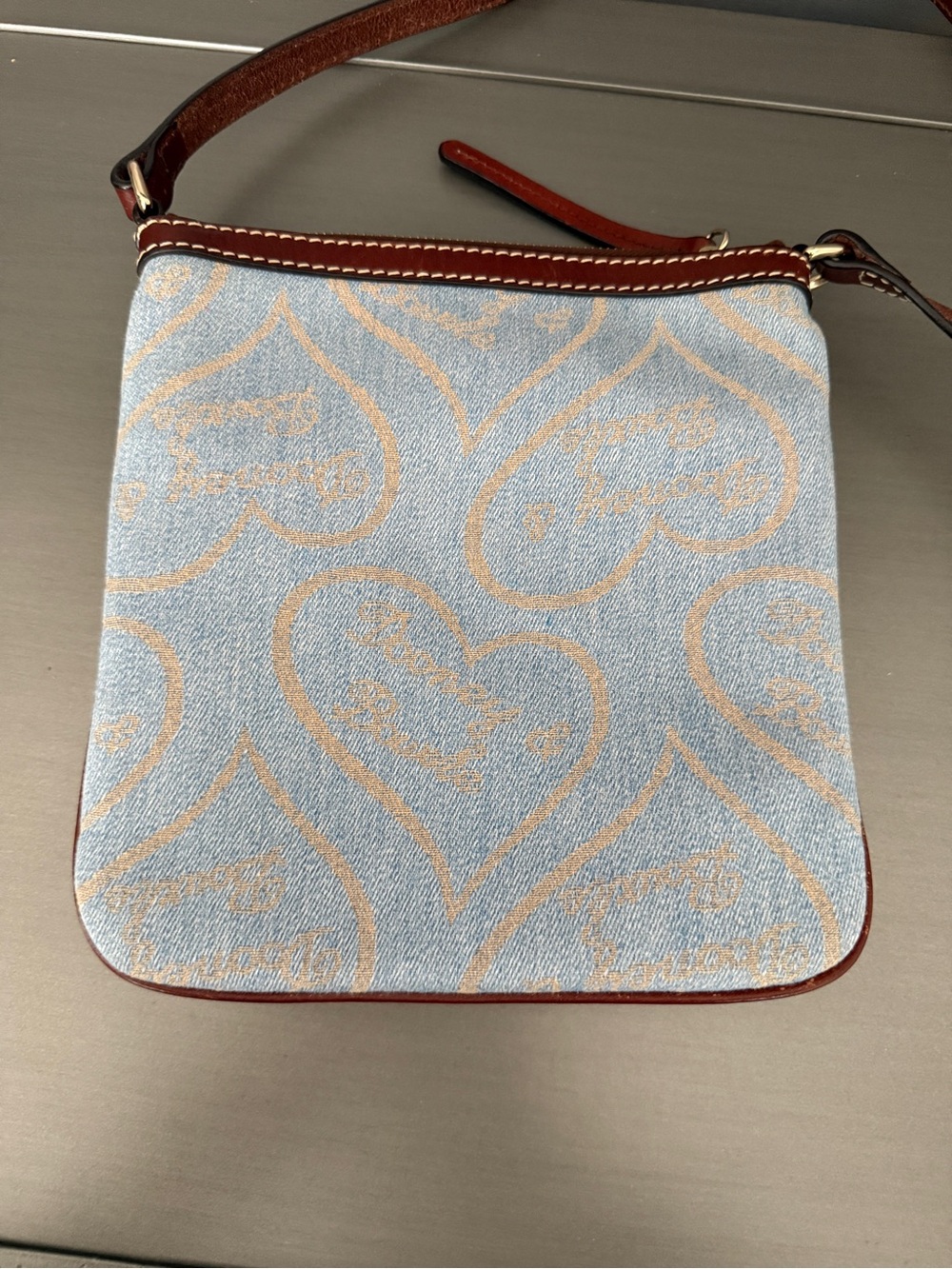 Dooney & Bourke Y2K Denim Hearts Crossbody - Picture 3 of 6